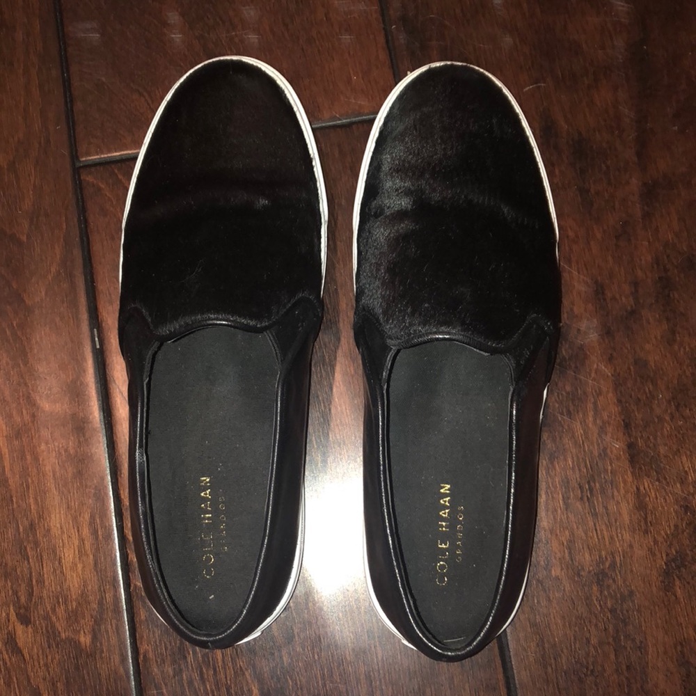 worn once Cole Haan slip on black sneakers